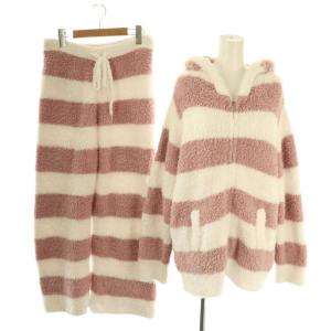 ジェラート2ボーダー ジップパーカー ロングパンツ セットアップ F ピンク /HK OS