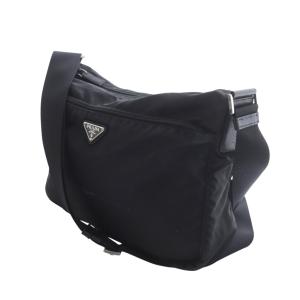 PRADA ショルダーバッグ ナイロン クロスボディ 三角ロゴプレート 黒 ブラック /AQ OS