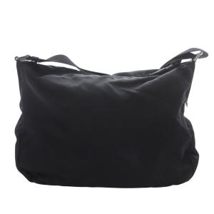 PRADA ショルダーバッグ ナイロン クロスボディ 三角ロゴプレート 黒 ブラック /AQ OS