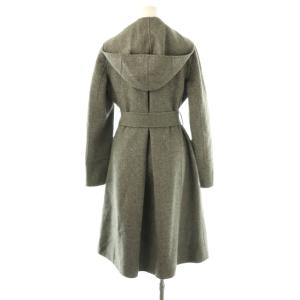 BALLSEY ウール カシミヤ混 フード コート ロング 38 グレー /HK OS