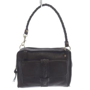 ハンドバッグ ワンハンドル ミニ レザー ダークブラウン /YO29 OH