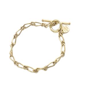 チェーンブレスレット ロゴ ゴールド色 /SR