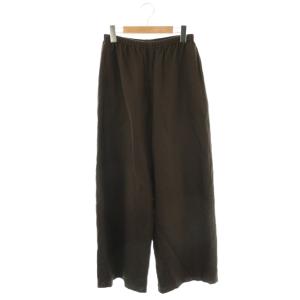 25AW Cotton Linen Relax パンツ ストレート イージー 36 茶 ブラウン /AT