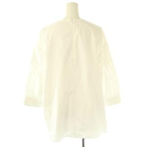 ADORE 23SS リーフオーナメントレースブラウス 七分袖 38 白 ホワイト /AT OS