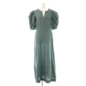 24AW ブリッコワンピース ロング リネン F グリーン /DF OS