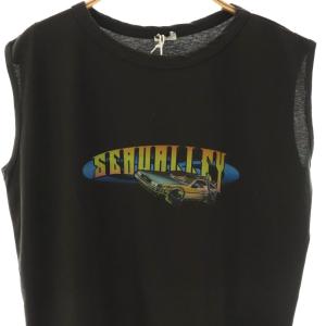 THEE SEA GRAPHIC TANK (DELOREAN)  タンクトップ カットソー F チャコール /CX