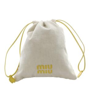 巾着ポーチ キャンバス ベージュ イエロー 5NG009