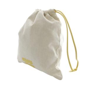 miumiu 巾着ポーチ キャンバス ベージュ イエロー 5NG009