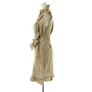 miss ashida リネン混 ワンピース 膝丈 ノースリーブ 7 ベージュ /HK OS