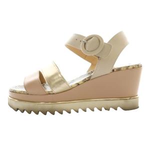 GRACE CONTINENTAL ルーカグロッシ LUCA GROSSI マルチウェッジサンダル パイソン型押し 38 マルチカラー アイボリー