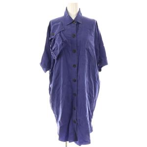 ANGLOMANIA 半袖ロングシャツ 38 パープル