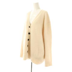BALLSEY フラッフィーヤーン Vネックカーディガン ニット 長袖 S オフホワイト /HK OS