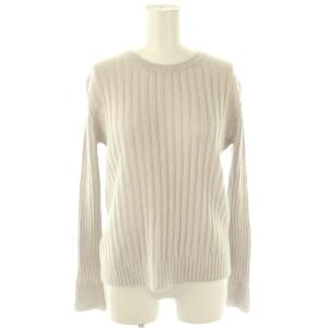 ウールカシミアルレックスリブニットプルオーバー セーター ライトグレー /DO OS