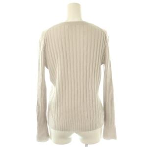 ebure ウールカシミアルレックスリブニットプルオーバー セーター ライトグレー /DO OS