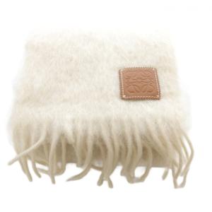 LOEWE アナグラム ウール モヘヤ マフラー ベージュ