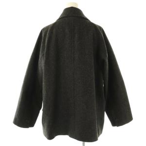 MARGARET HOWELL 24AW ウールダブルショートコート 1 チャコール