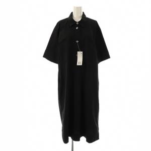 24SS COTTON SILK POPLIN DRESS ワンピース 1 ブラック