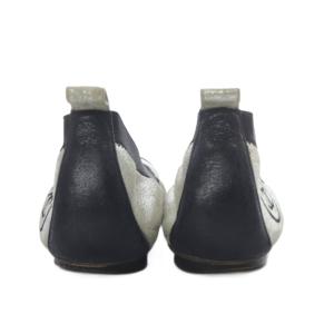 CHANEL バレエシューズ パンプス フラット ココマーク レザー 35.5 シルバー色 ブラック /YO20