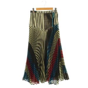 24SS GLITTER STRIPE PLEAT SKIRT プリーツスカート グリッター 総柄 M