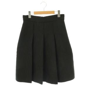 ウール混 プリーツスカート F38 ブラック /ES OS