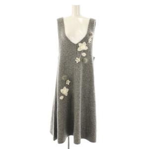 24AW モヘアニットジャンパースカート ワンピース ロング ノースリーブ 0 グレー /HK OS