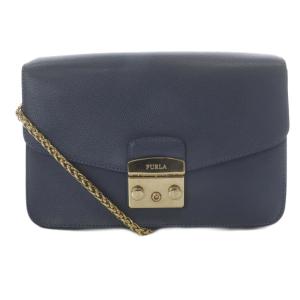 メトロポリス チェーンショルダーバッグ レザー 青 ブルー /SR