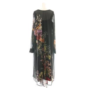 Ameri VINTAGE 二点セット 23AW 2WAY DARIA V NECK DRESS ワンピース シアー S 黒 ブラック