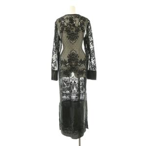 Ameri VINTAGE 23SS ATTRACTIVE LACE DRESS ワンピース マキシ ロング M 黒 ブラック /AT