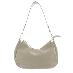 ハーフムーン ワンショルダーバッグ ハンドバッグ レザー ベージュ /SR