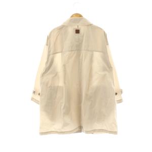MORABITO ブラン BLANC 25SS レザーパッチ ステンカラーコート スプリングコート 38 ベージュ /DF