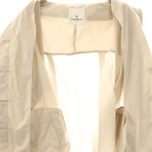 MORABITO ブラン BLANC 25SS レザーパッチ ステンカラーコート スプリングコート 38 ベージュ /DF