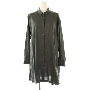 ブラン 前開きチュニックシャツワンピース 長袖 ミニ 38 ダークグレー /NR OS