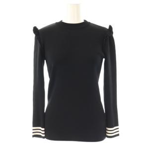 BASIC BORDER TOP ニット カットソー 36 ブラック ホワイト /DO OS