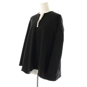 YOKO CHAN YOKOCHAN フェイクパール バックティアードブラウス 38 ブラック
