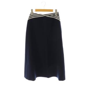FLARE SKIRT スカート フレア ロング 36 ネイビー /HK OS