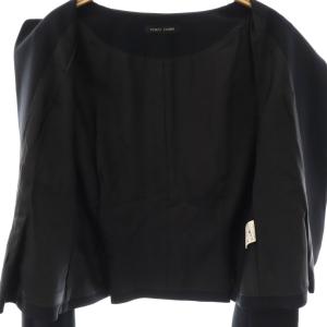 YOKO CHAN YOKOCHAN ノーカラージャケット 38 ブラック /ES OS