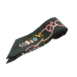 Do Re Boucles ツイリー スカーフ シルク ブラック