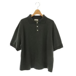 ワイドポロシャツ 半袖 コットン FO グレー /NR OS