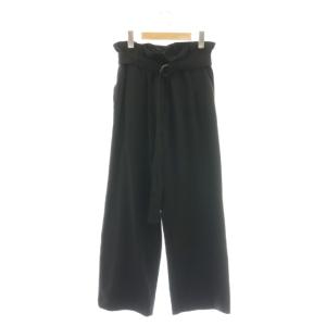 レーヨンツイルワイドパンツ ベルト付き 34 ブラック /DF OS