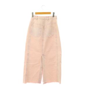 GRACE CONTINENTAL 25SS ピグメントタイトスカート デニム ボタンフライ 36 ピンク /CX OS SH
