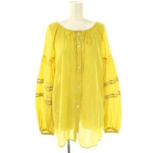 シャーリングレースシャツブラウス F イエロー /DO OS SH