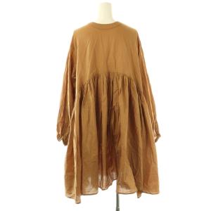 BEARDSLEY ギャザーチュニックブラウス F ブラウンベージュ /DO OS SH