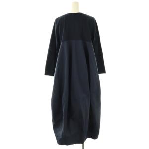 BEARDSLEY 23SS 半袖コクーンマルワンピ 2 ネイビー /DO OS SH