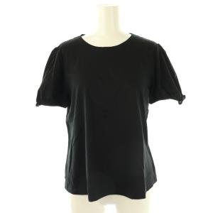 プチリュバンTシャツ カットソー 半袖 40 黒 ブラック /AT OS