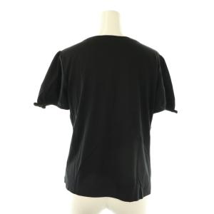 FOXEY NEW YORK プチリュバンTシャツ カットソー 半袖 40 黒 ブラック /AT OS