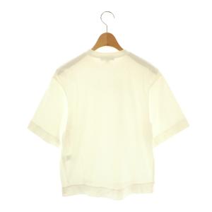 Drawer プリントエンブレムTEE Tシャツ カットソー 五分袖 ロゴ 1 白 ホワイト /AT OS