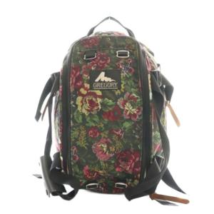 リュックサック バックパック 花柄 マルチカラー 緑 グリーン ピンク /SS OS
