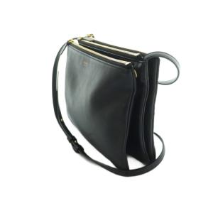 CELINE トリオ ラージ ショルダーバッグ ブラック