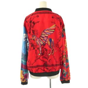 Desigual プリント柄ブルゾン ジャケット ジップアップ 42 マルチカラー /DF OS