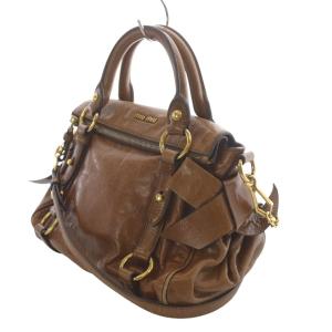 miumiu ヴィッテロ ルクス レザー 2way ブラウン